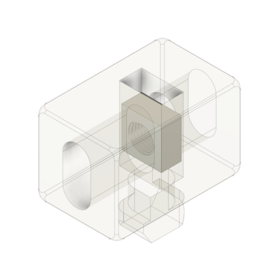 MODULAR SOLUTIONS ABS PART<br>SPACER BLOCK MODEL 45 CLEAR